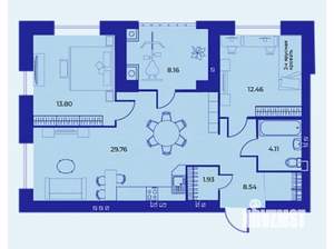 2-к квартира, сданный дом, 79м2, 6/9 этаж