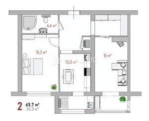 2-к квартира, вторичка, 66м2, 5/14 этаж