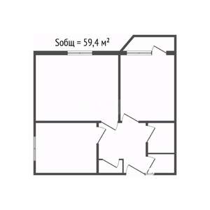 2-к квартира, вторичка, 59м2, 8/11 этаж