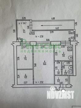 3-к квартира, вторичка, 56м2, 1/4 этаж