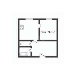 1-к квартира, вторичка, 41м2, 6/10 этаж