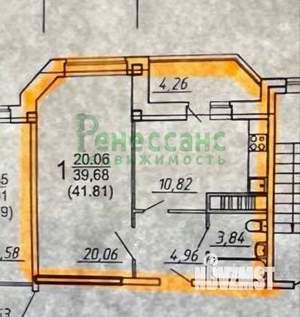 1-к квартира, вторичка, 43м2, 8/10 этаж