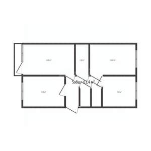 3-к квартира, вторичка, 61м2, 4/5 этаж