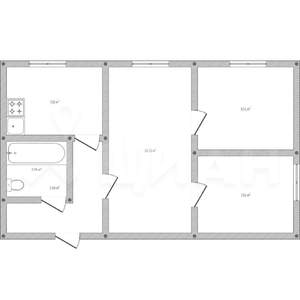 2-к квартира, вторичка, 44м2, 3/5 этаж