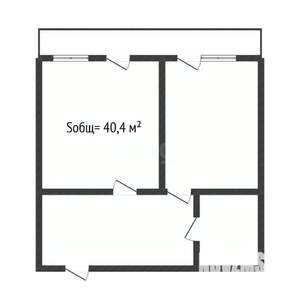 1-к квартира, вторичка, 40м2, 7/16 этаж