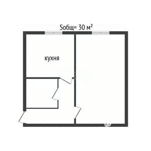 1-к квартира, вторичка, 30м2, 1/5 этаж