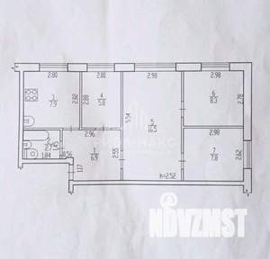 4-к квартира, вторичка, 56м2, 1/5 этаж
