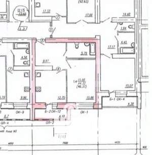 1-к квартира, вторичка, 46м2, 2/17 этаж