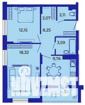 2-к квартира, вторичка, 60м2, 14/15 этаж