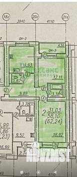 2-к квартира, вторичка, 66м2, 10/14 этаж