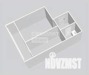 1-к квартира, вторичка, 46м2, 10/12 этаж