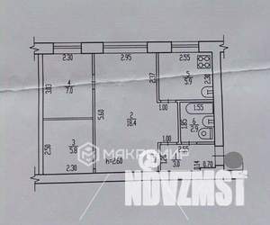 2-к квартира, вторичка, 43м2, 1/5 этаж