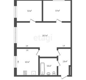 2-к квартира, вторичка, 43м2, 5/5 этаж