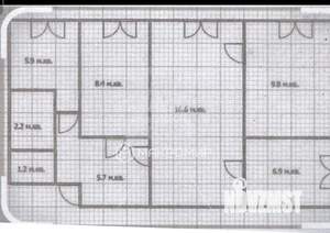 3-к квартира, вторичка, 58м2, 1/5 этаж