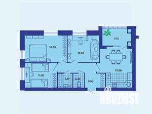 3-к квартира, вторичка, 81м2, 2/9 этаж