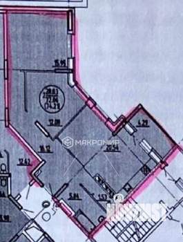 3-к квартира, вторичка, 72м2, 2/15 этаж
