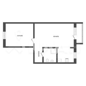 2-к квартира, вторичка, 51м2, 5/5 этаж