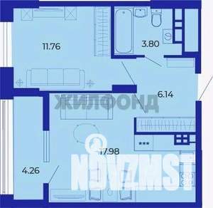 1-к квартира, вторичка, 44м2, 18/19 этаж