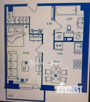 1-к квартира, вторичка, 40м2, 4/17 этаж