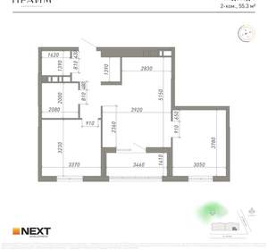 2-к квартира, вторичка, 55м2, 3/14 этаж