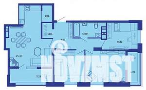 3-к квартира, вторичка, 91м2, 19/19 этаж