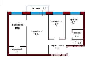 3-к квартира, вторичка, 56м2, 5/5 этаж
