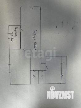 2-к квартира, вторичка, 50м2, 4/5 этаж