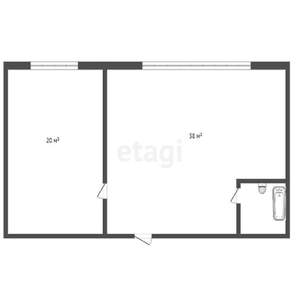 1-к квартира, вторичка, 66м2, 15/16 этаж