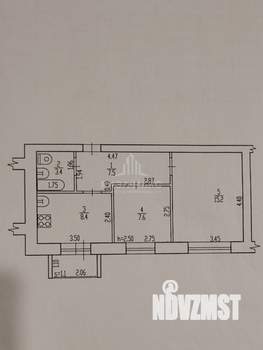 2-к квартира, вторичка, 43м2, 5/5 этаж