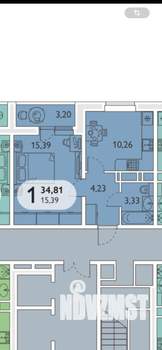 1-к квартира, сданный дом, 35м2, 7/16 этаж