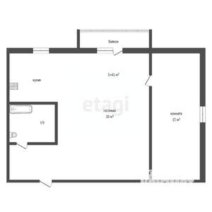 2-к квартира, вторичка, 41м2, 3/4 этаж