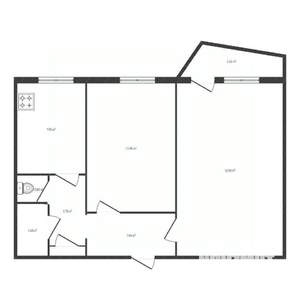 2-к квартира, вторичка, 53м2, 9/9 этаж