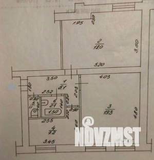 2-к квартира, вторичка, 52м2, 3/3 этаж