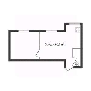 2-к квартира, вторичка, 60м2, 13/15 этаж