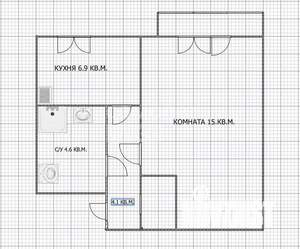 1-к квартира, вторичка, 35м2, 5/5 этаж