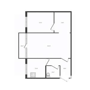 2-к квартира, вторичка, 46м2, 5/5 этаж