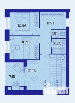 2-к квартира, вторичка, 67м2, 9/9 этаж