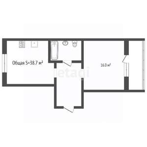 1-к квартира, вторичка, 39м2, 2/10 этаж