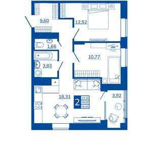2-к квартира, вторичка, 58м2, 4/17 этаж