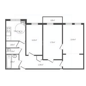 3-к квартира, вторичка, 82м2, 2/4 этаж