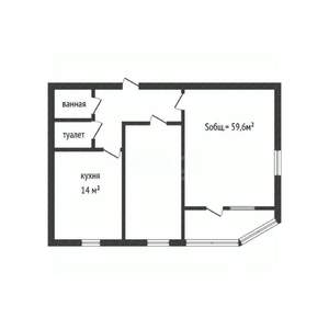 2-к квартира, вторичка, 60м2, 4/9 этаж