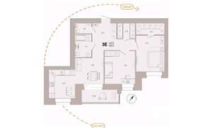 3-к квартира, вторичка, 67м2, 8/9 этаж