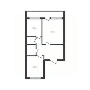 2-к квартира, вторичка, 50м2, 3/5 этаж