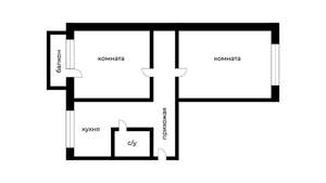 2-к квартира, вторичка, 48м2, 5/5 этаж