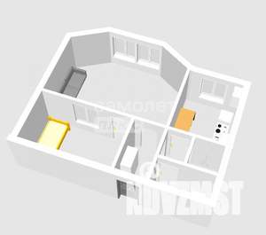 2-к квартира, вторичка, 40м2, 2/4 этаж