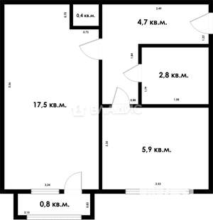 1-к квартира, вторичка, 31м2, 4/5 этаж