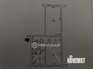 2-к квартира, вторичка, 49м2, 1/5 этаж