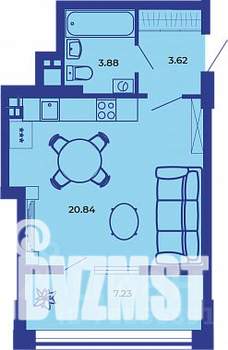 1-к квартира, вторичка, 35м2, 15/19 этаж