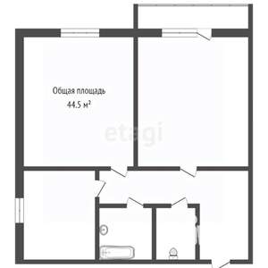 2-к квартира, вторичка, 45м2, 9/9 этаж