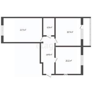 3-к квартира, вторичка, 83м2, 2/3 этаж